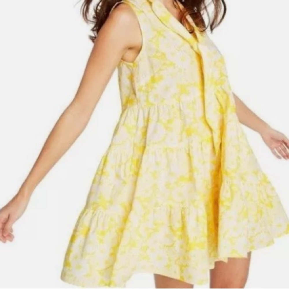 Lisa Marie Fernandez Yellow Floral Mini Dress